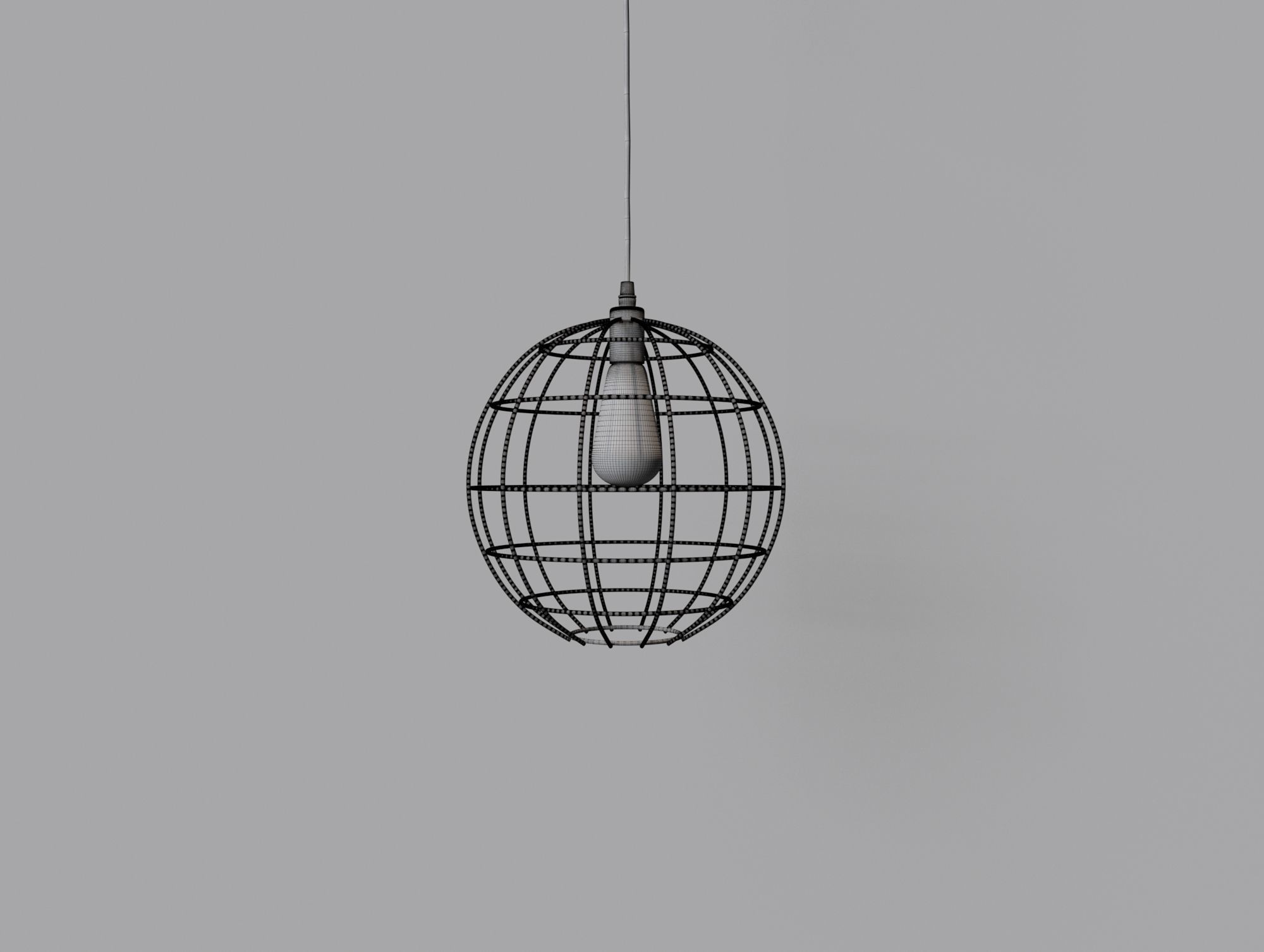 Cage Pendant Light 02 3D model_6