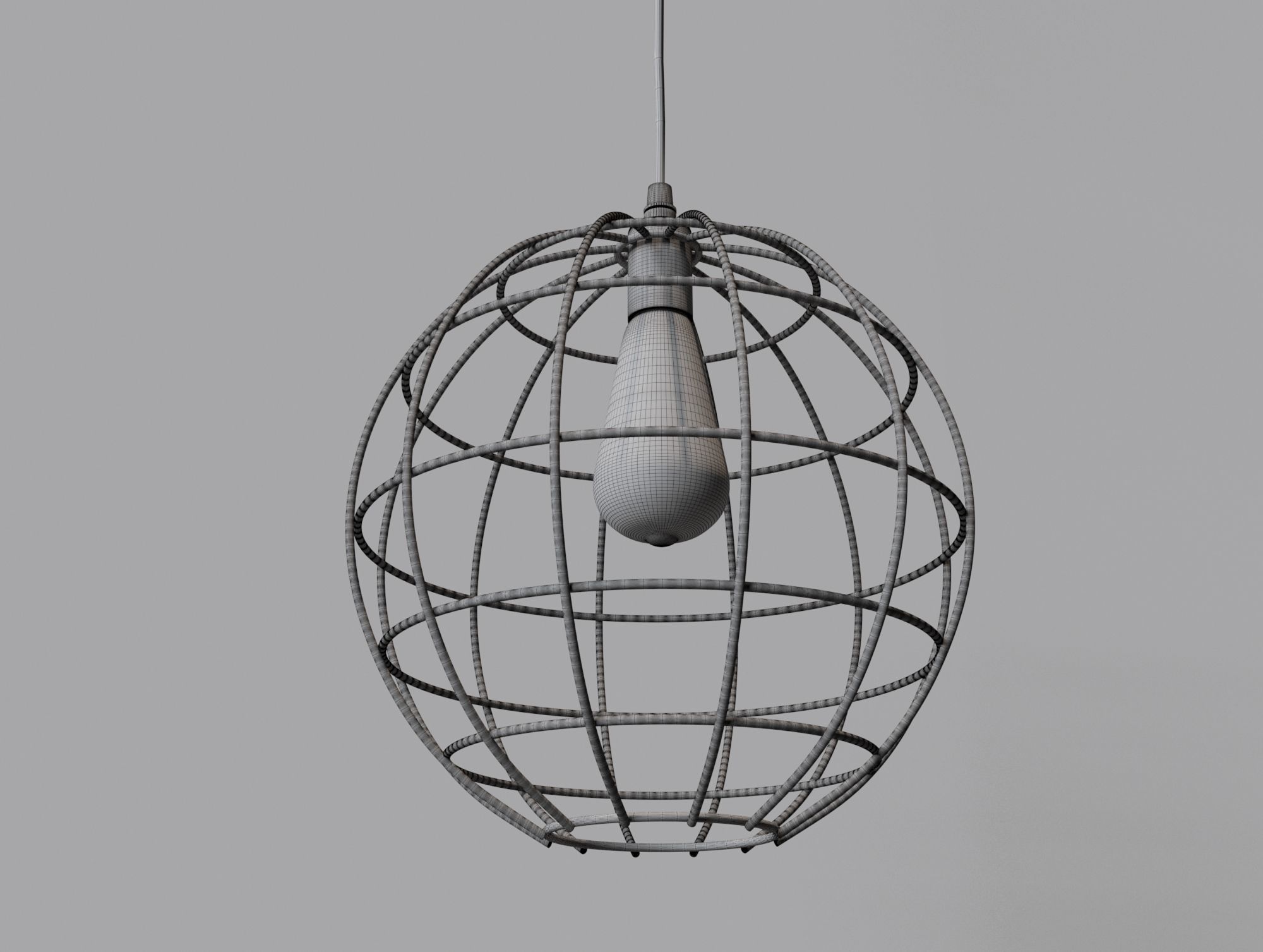 Cage Pendant Light 02 3D model_8