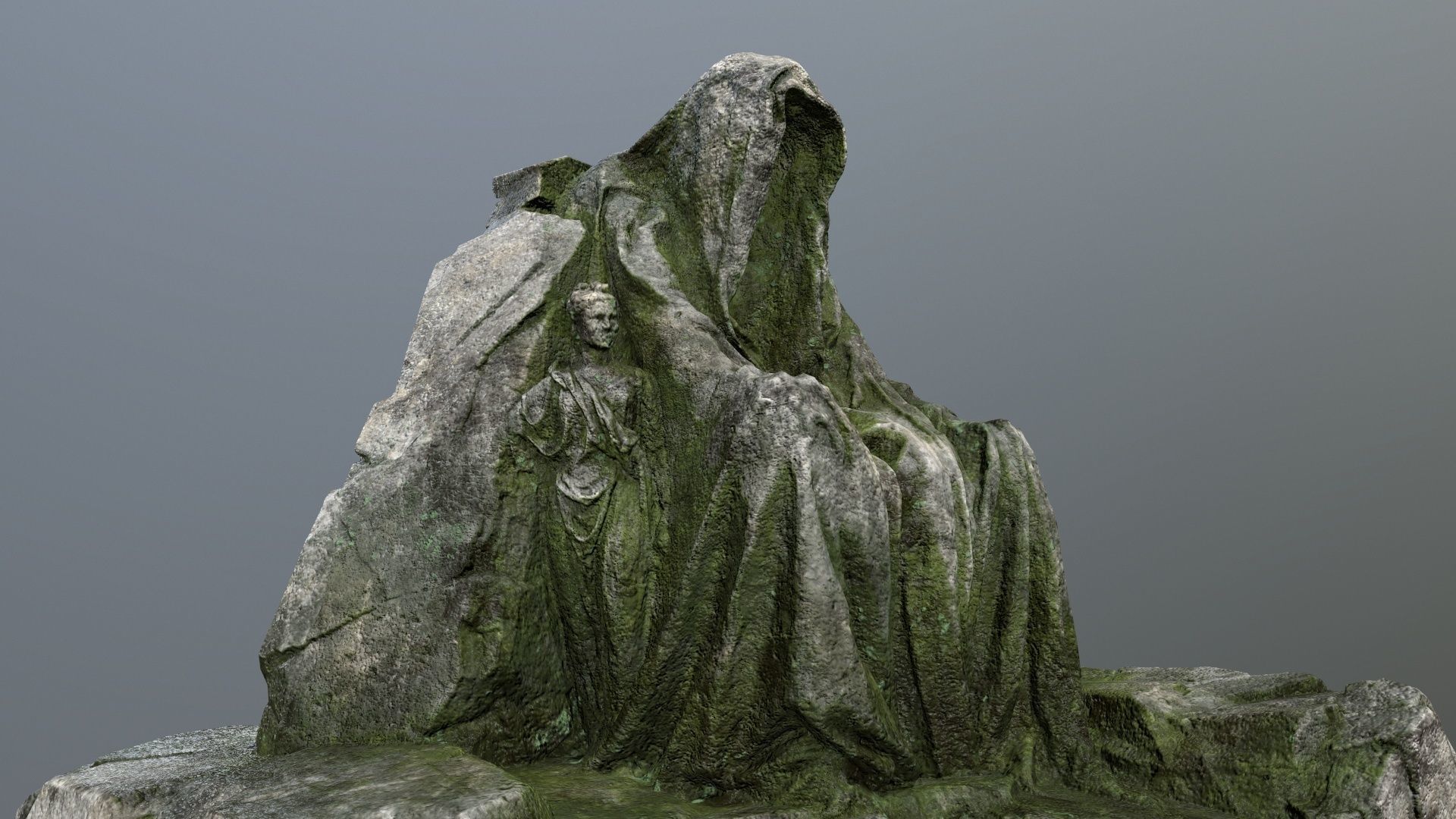 statue gate Low-poly 3D model_2