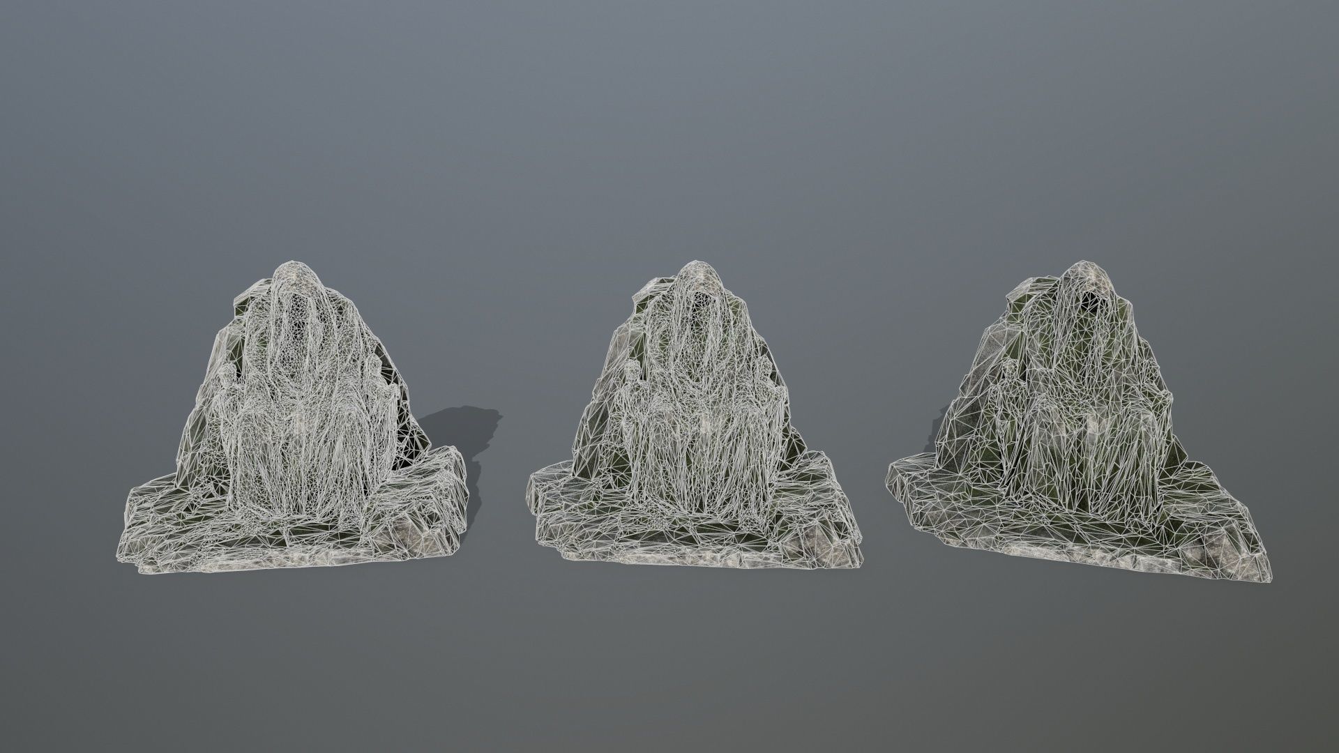 statue gate Low-poly 3D model_14