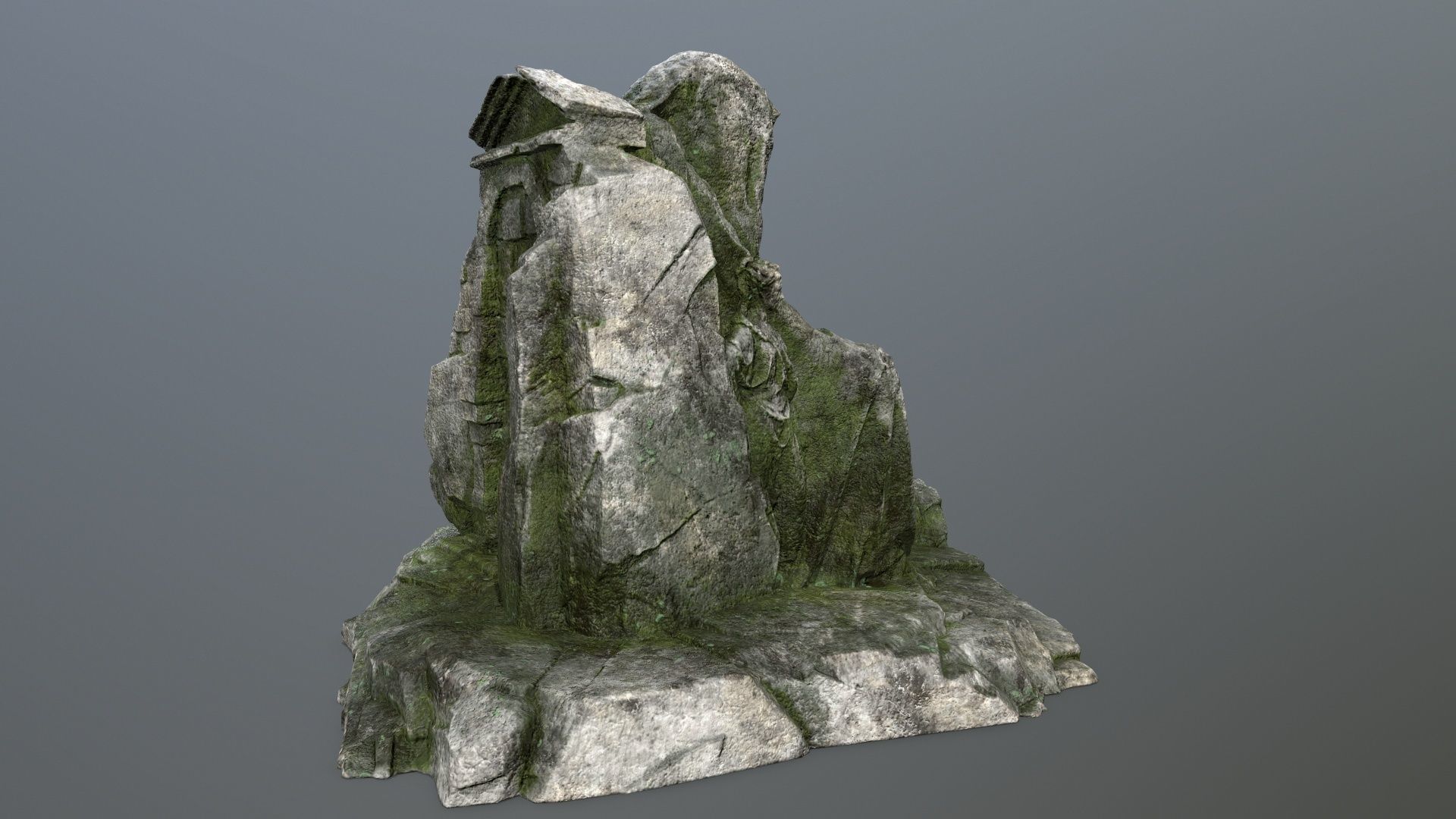 statue gate Low-poly 3D model_5