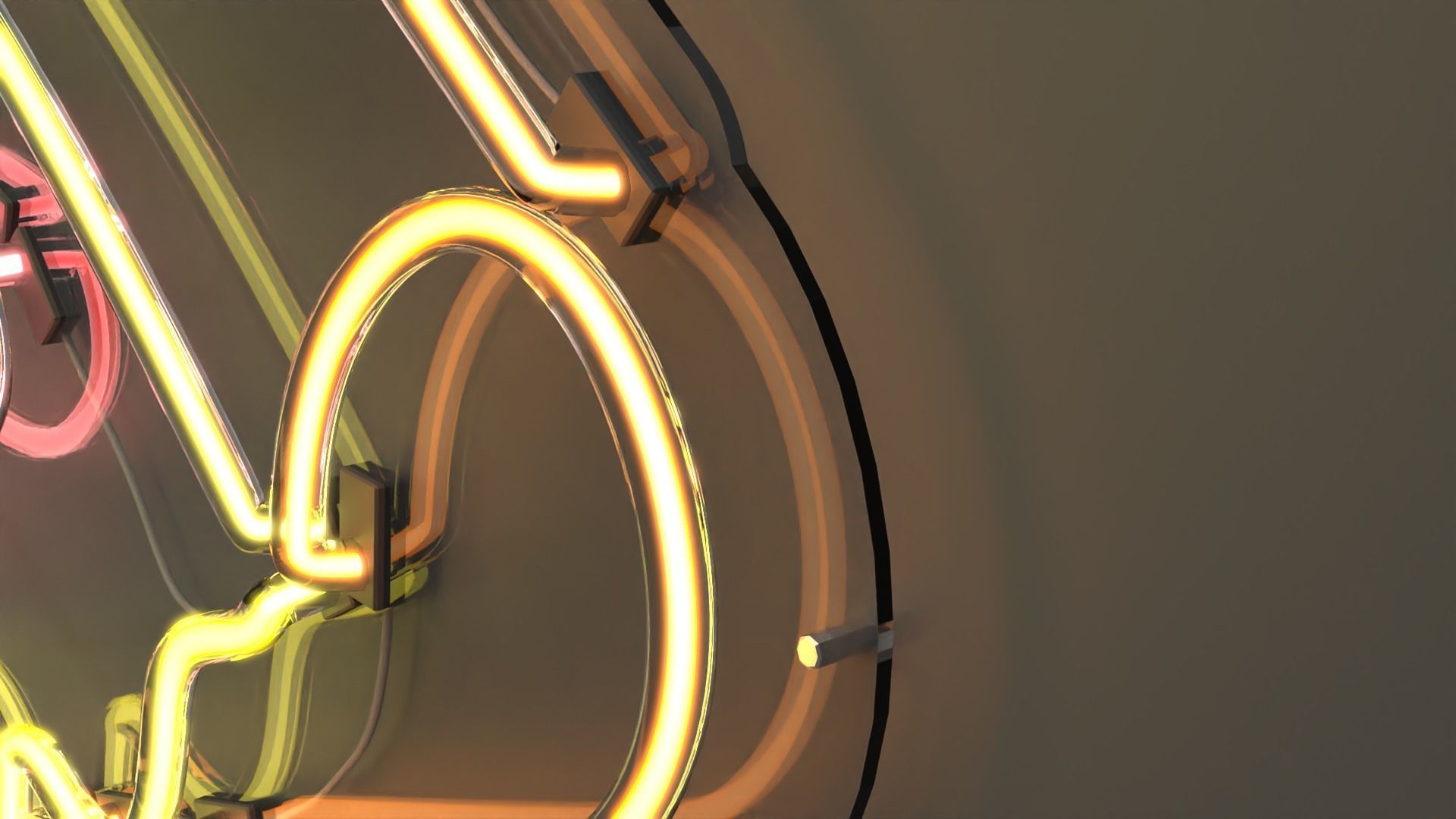 Pizza - Neon Sign 3D model_2