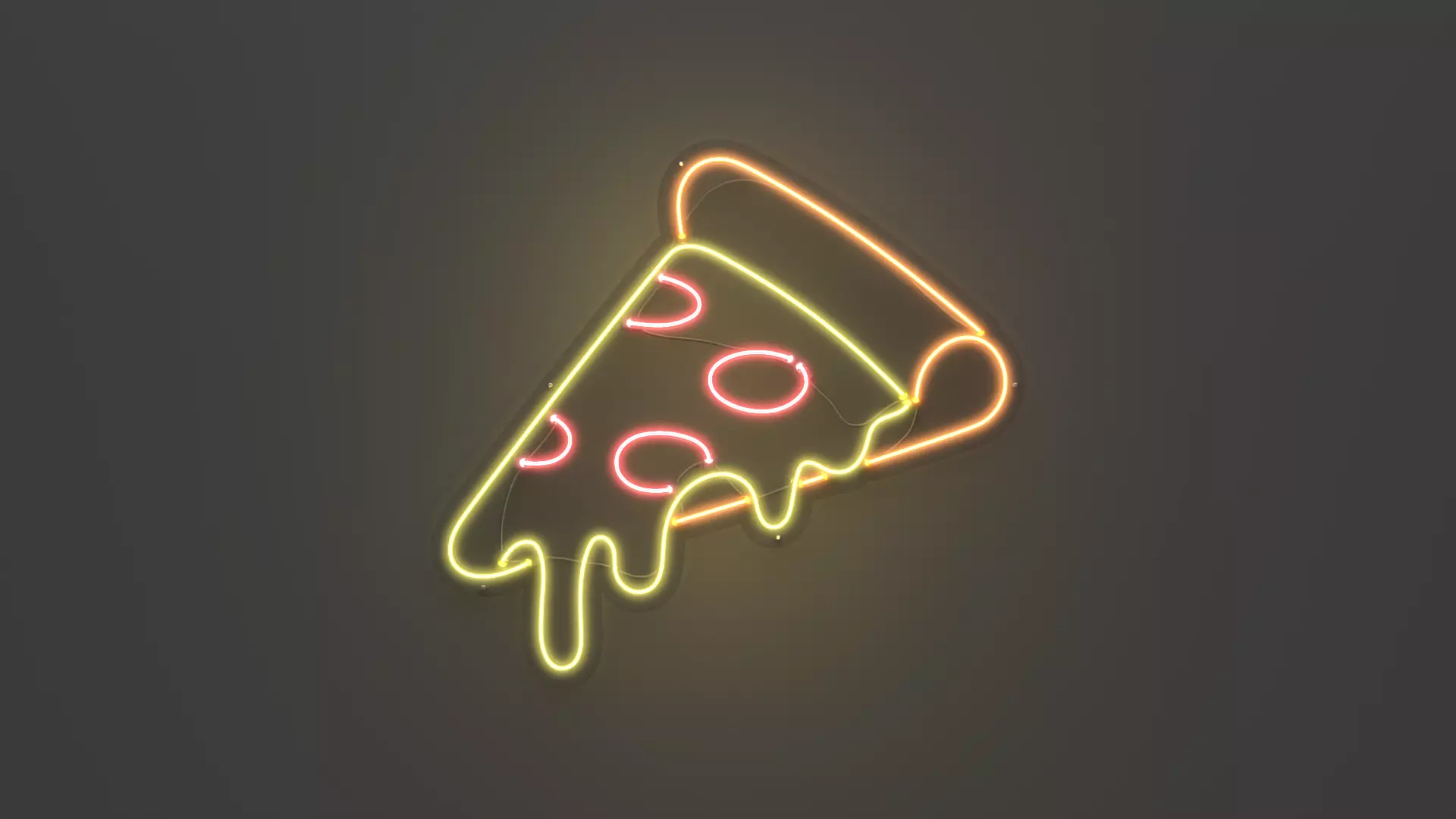 Pizza - Neon Sign 3D model_0