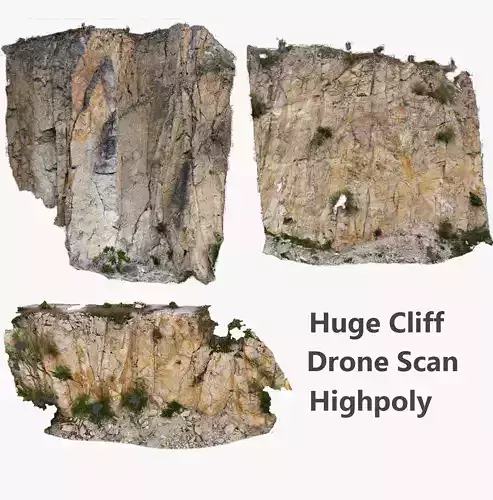 Cliff Scan Collection Raw Highpoly DroneScan HQ