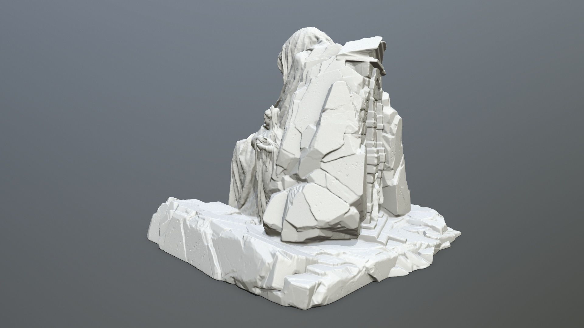 print statue gate 3D print model_9