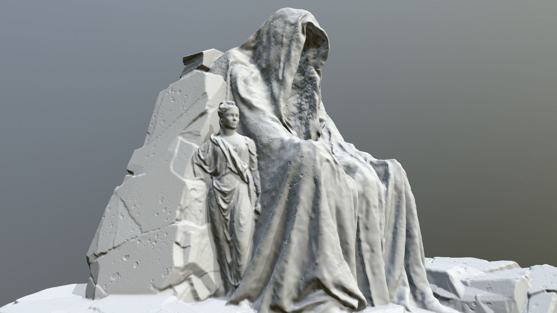 print statue gate 3D print model_2