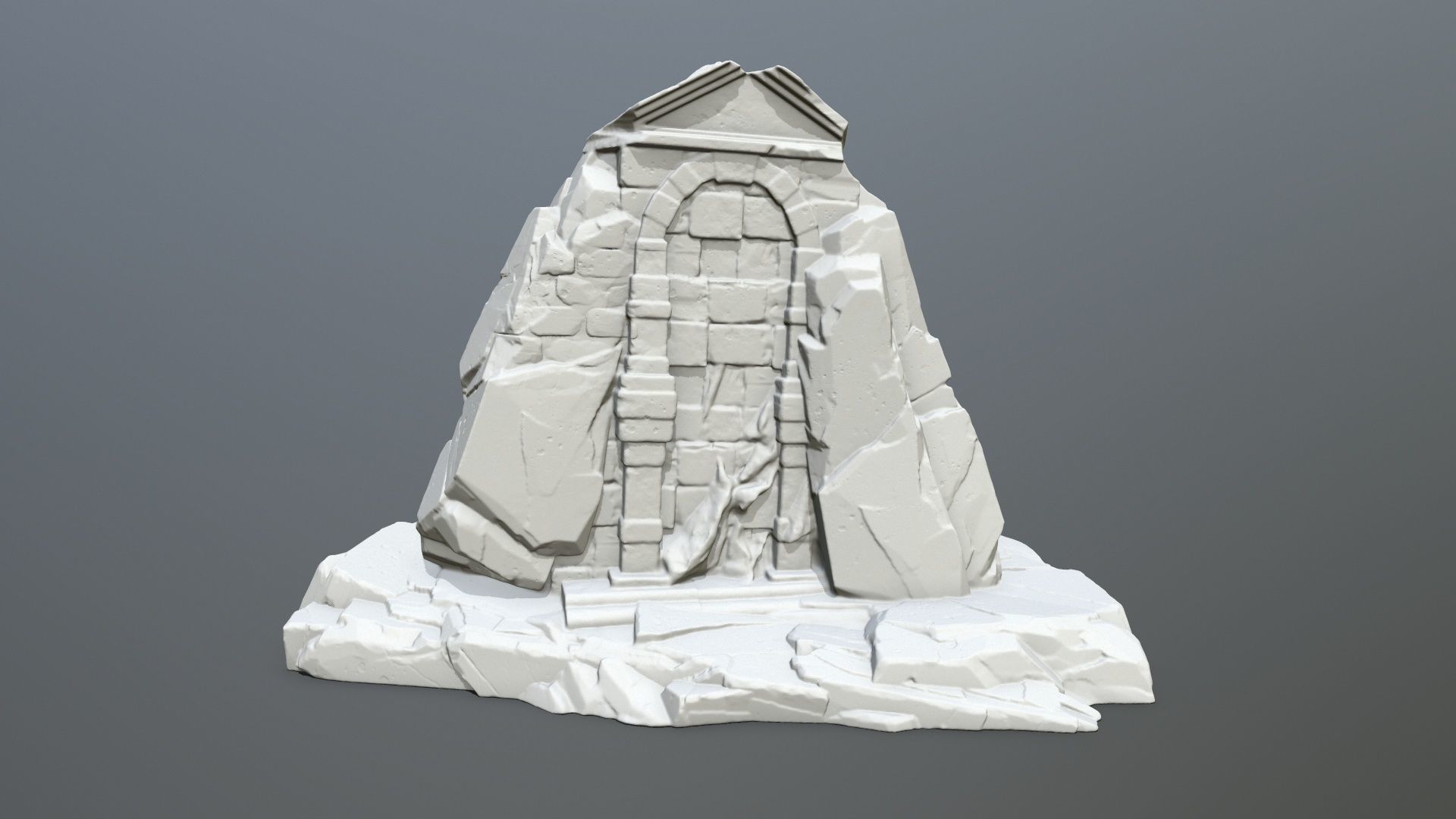 print statue gate 3D print model_7