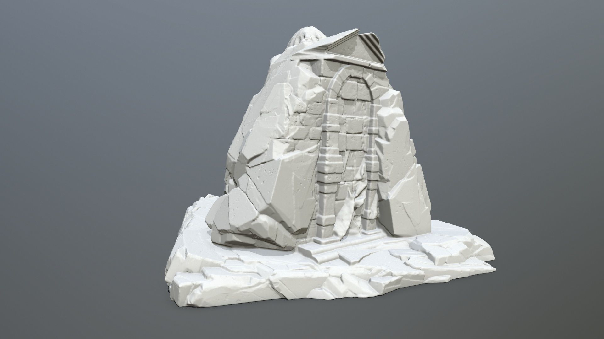 print statue gate 3D print model_8