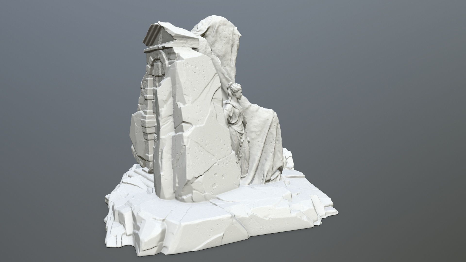 print statue gate 3D print model_5