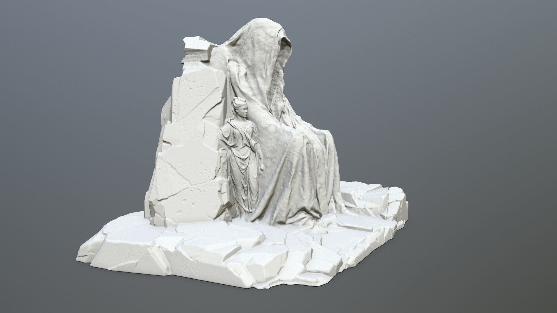 print statue gate 3D print model_4