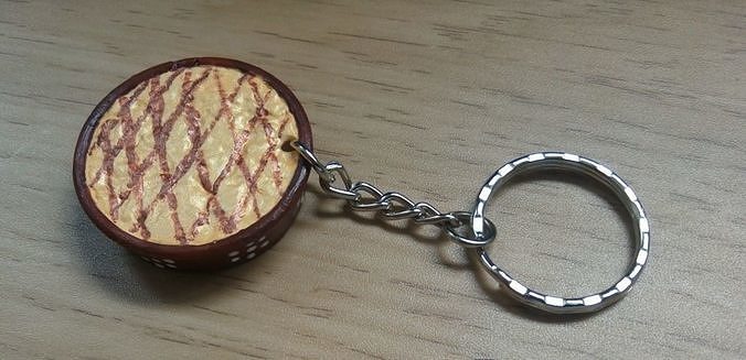 Sweet Rice Tradicional Portuguese Dessert Small Keychain 3D print model