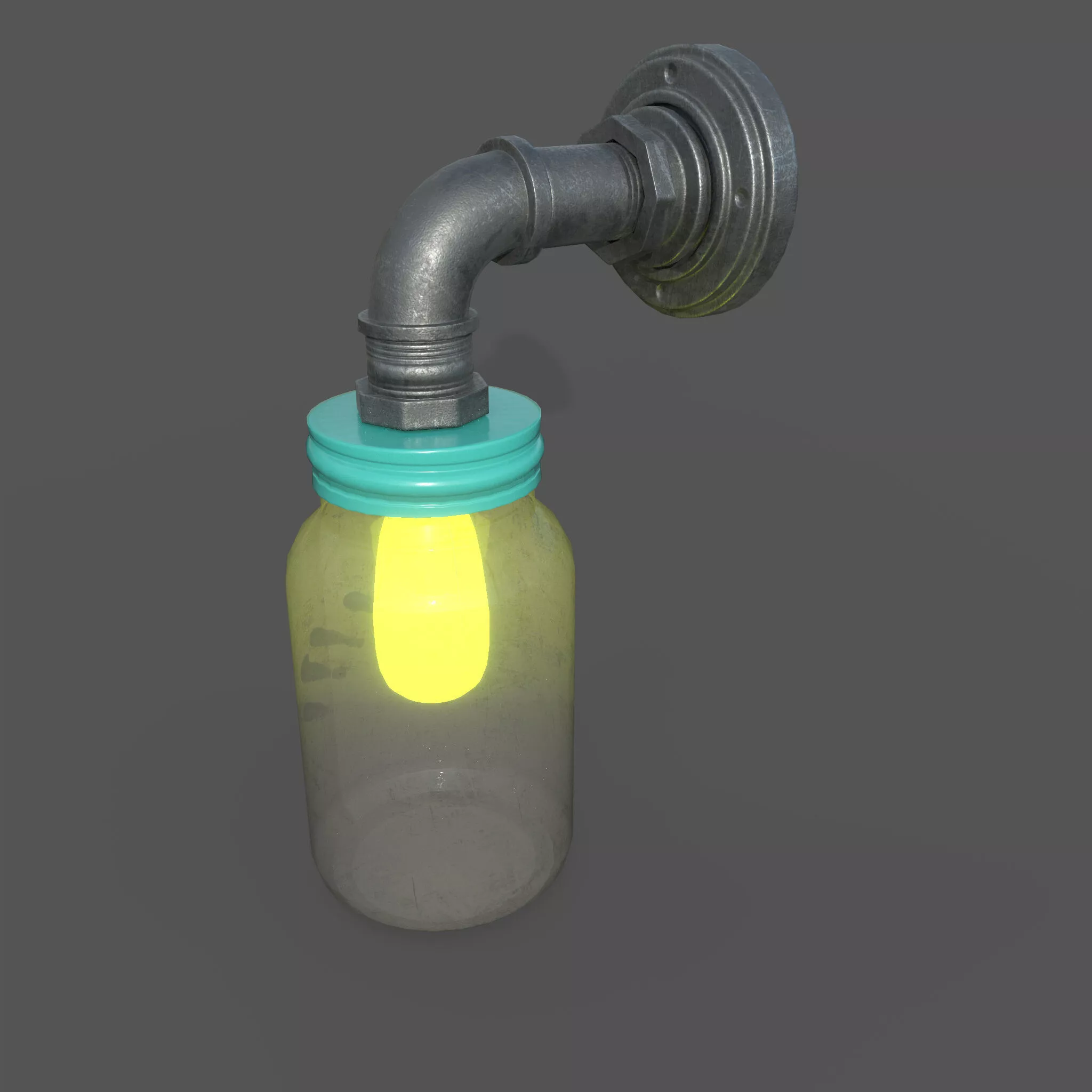 plumbing part lamp Low-poly 3D model