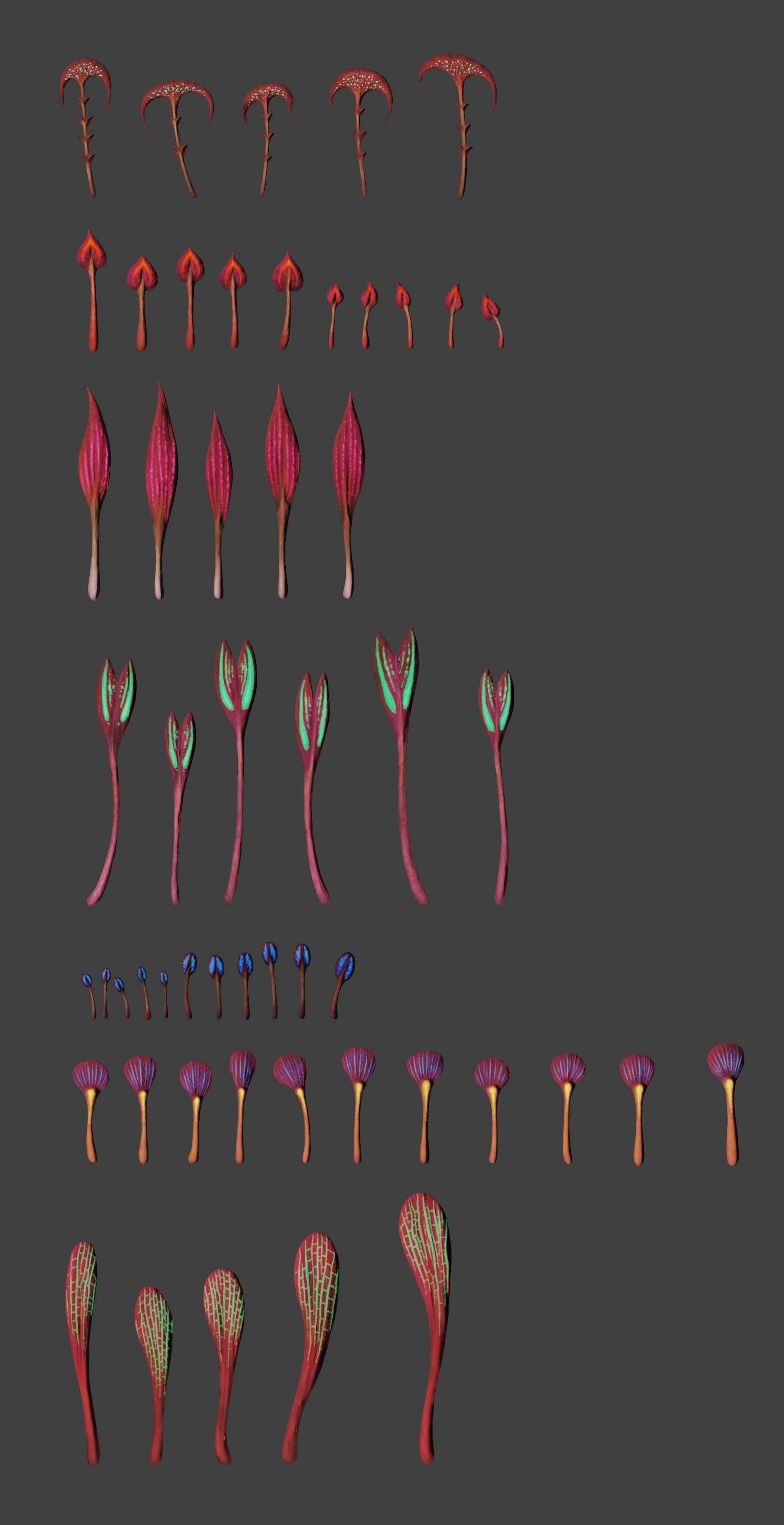 Glowing alien herbs 1 Low-poly 3D model_1