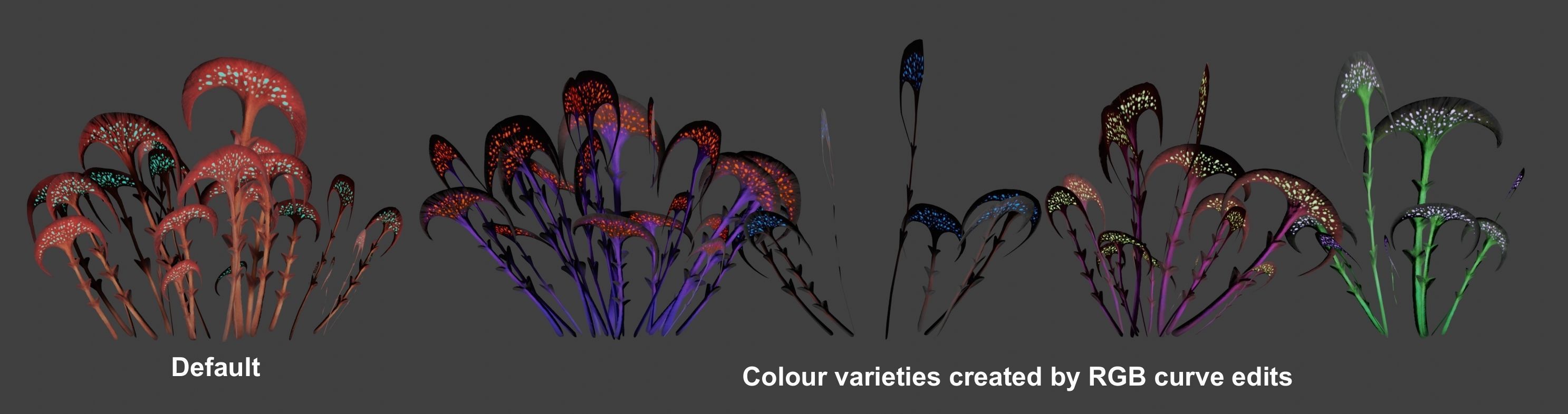 Glowing alien herbs 1 Low-poly 3D model_9