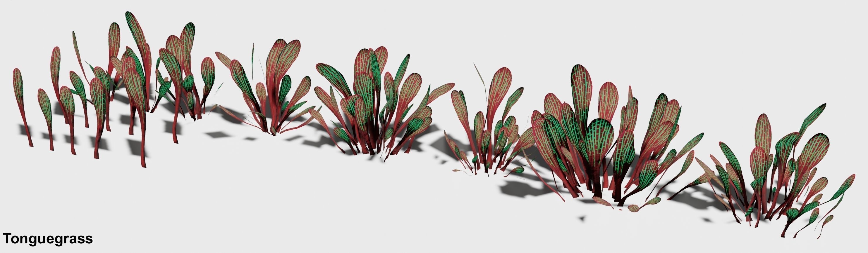 Glowing alien herbs 1 Low-poly 3D model_8