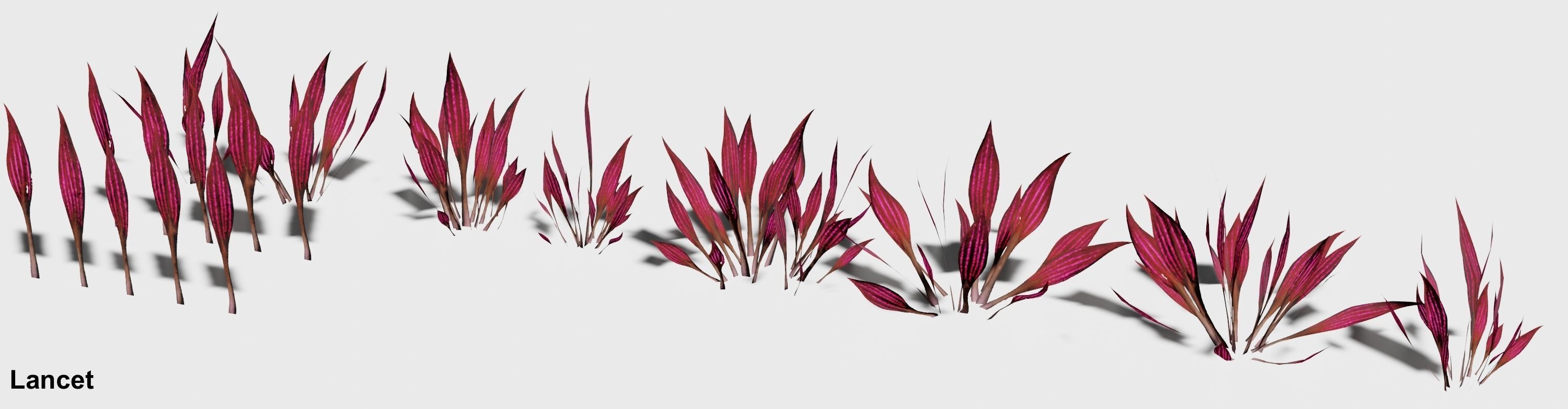 Glowing alien herbs 1 Low-poly 3D model_4