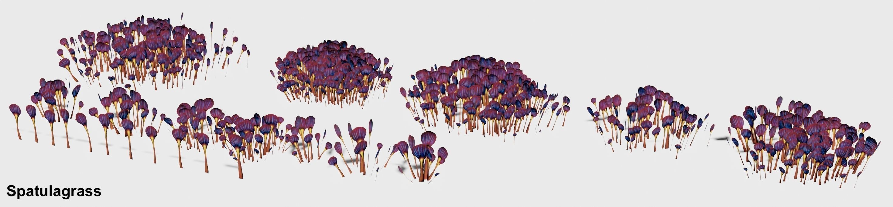 Glowing alien herbs 1 Low-poly 3D model_7