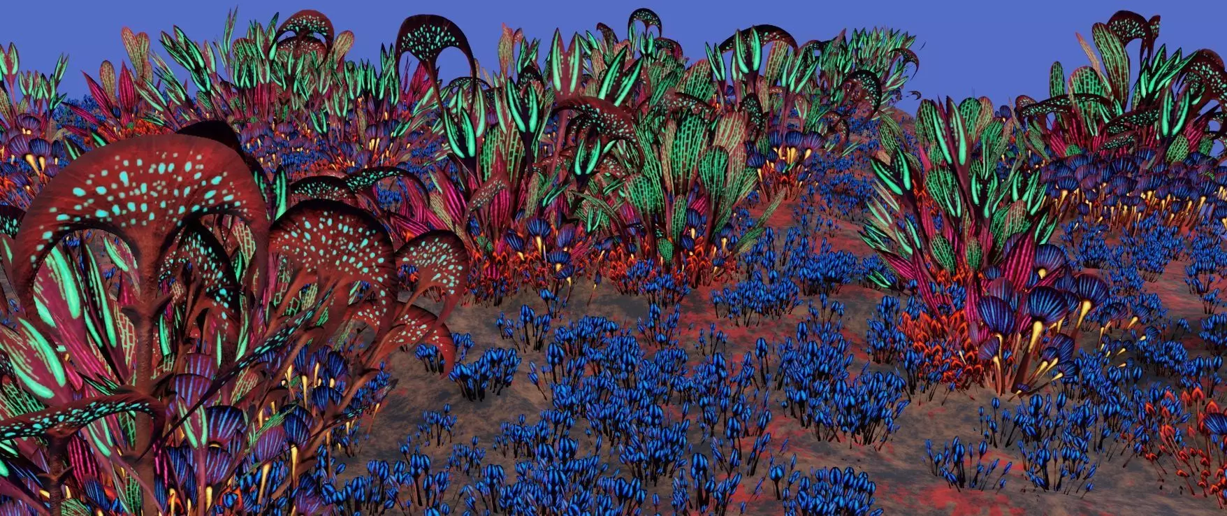 Glowing alien herbs 1 Low-poly 3D model_0