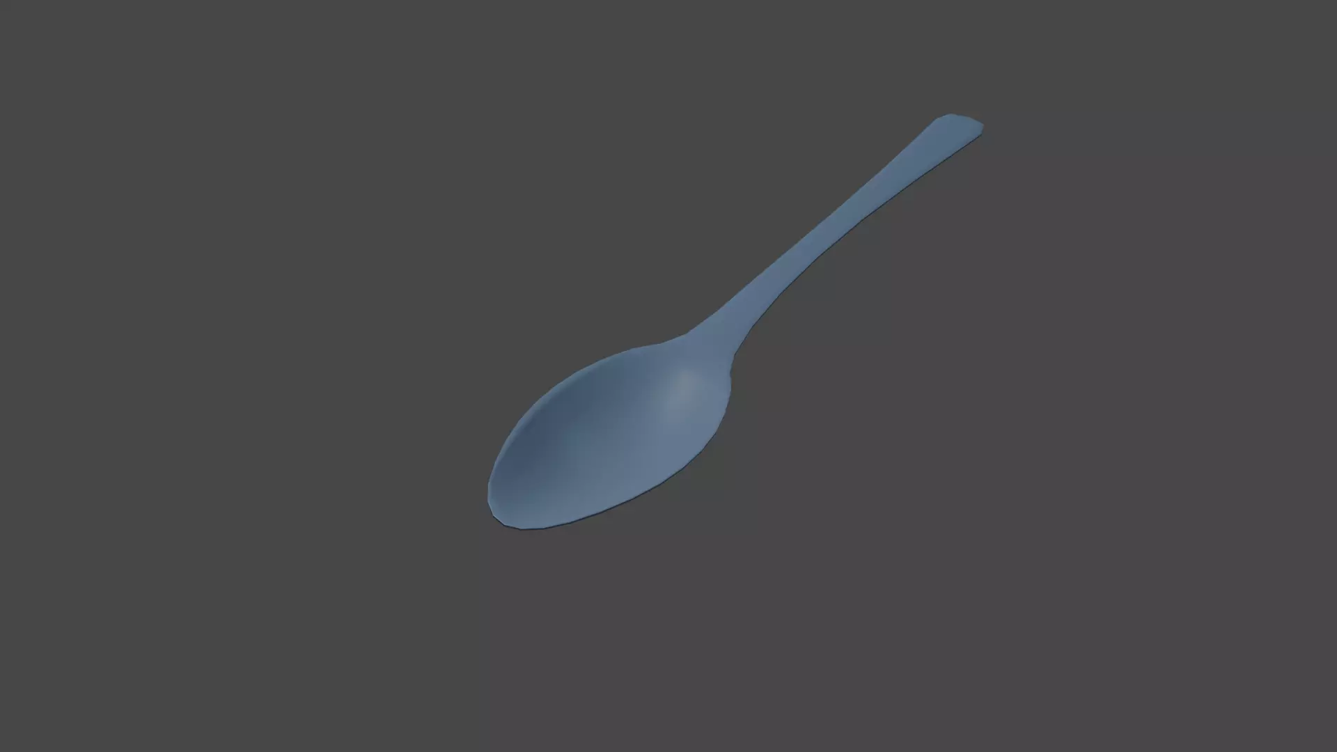 Spoon low poly Free low-poly 3D model_0