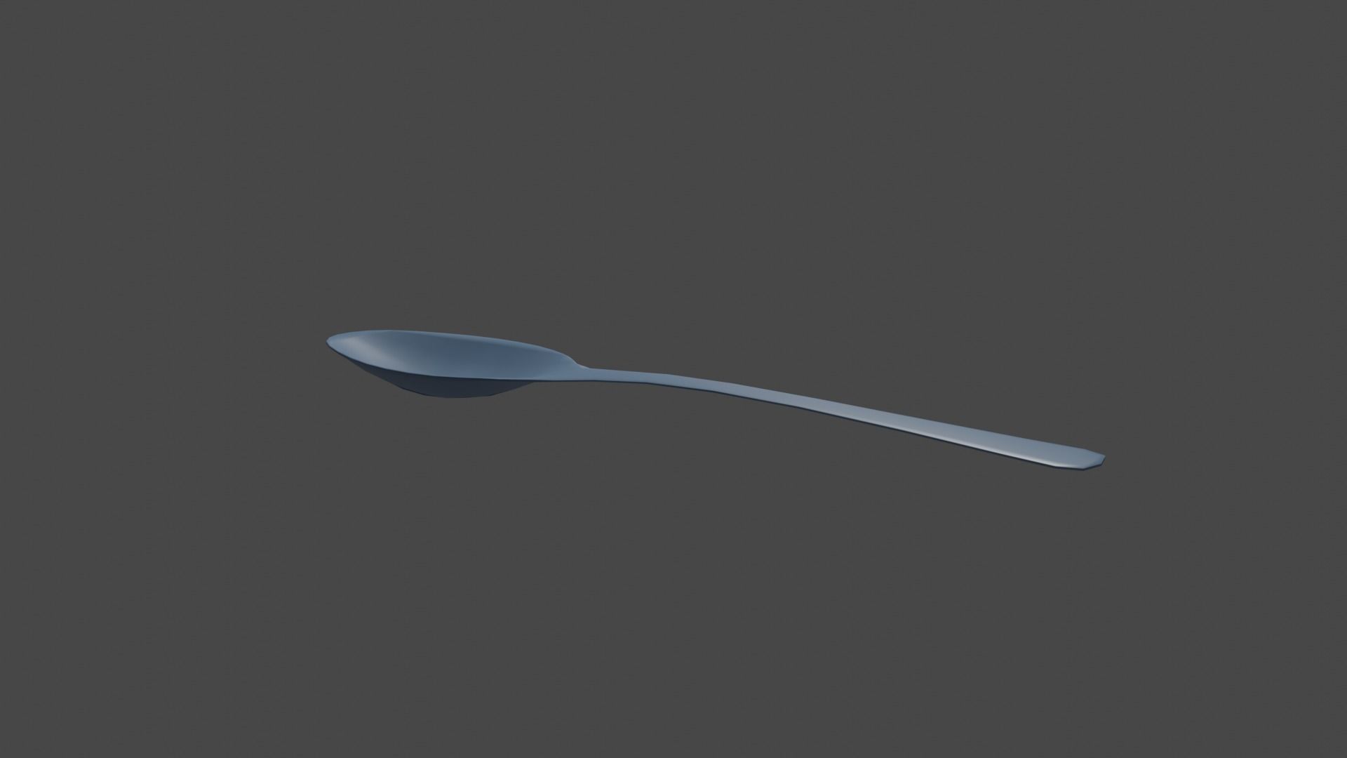 Spoon low poly Free low-poly 3D model_1