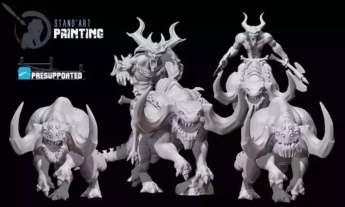 Riders pack of the Blood God Army 3D model