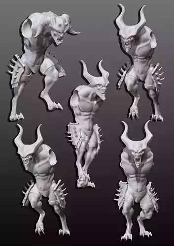 Troops of the Blood God Army 3D model