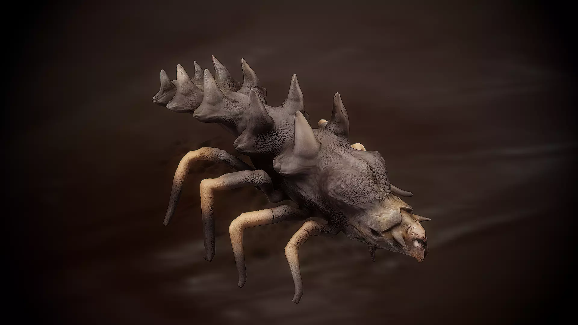 Worm insect slayer evil Low-poly 3D model