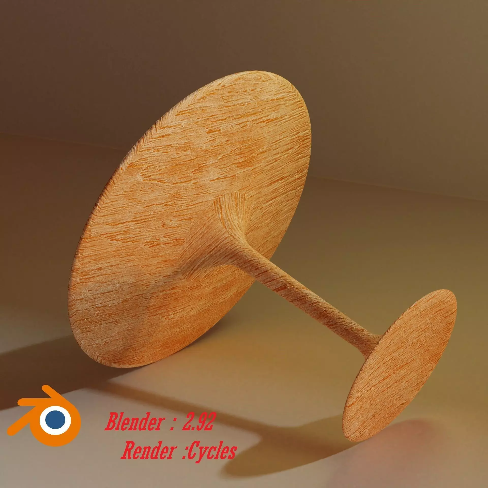 Wooden Table 3D model_0