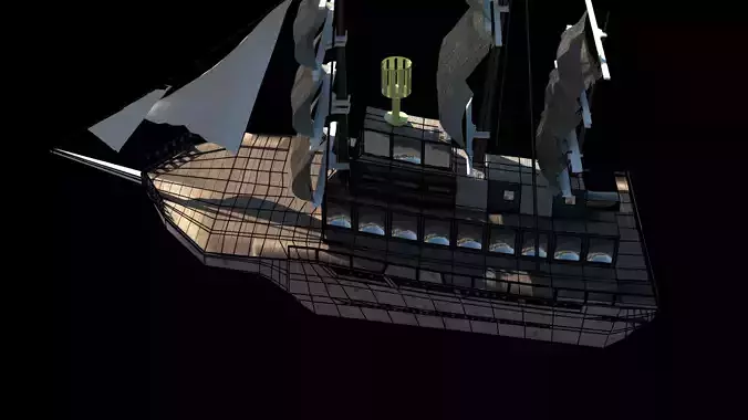 ships pirate ship Low-poly 3D model