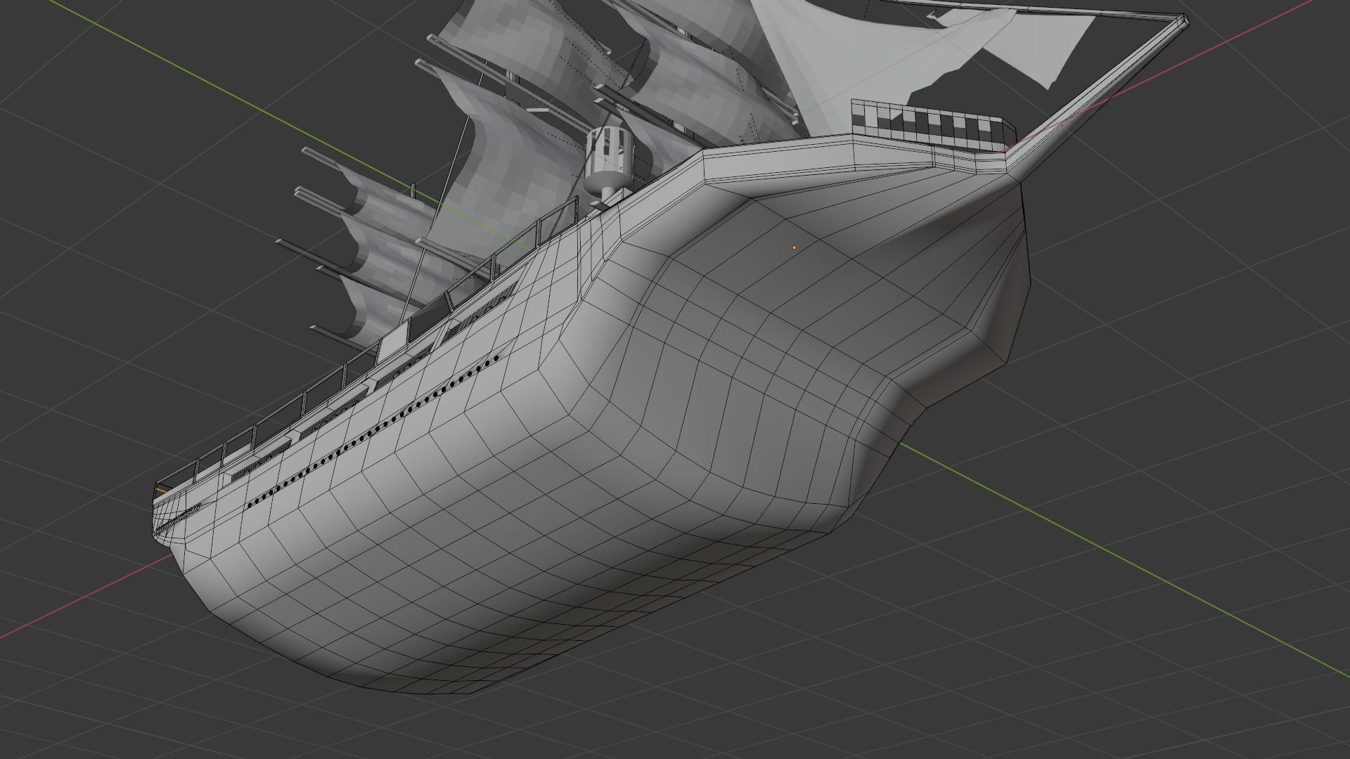 ships pirate ship Low-poly 3D model_8