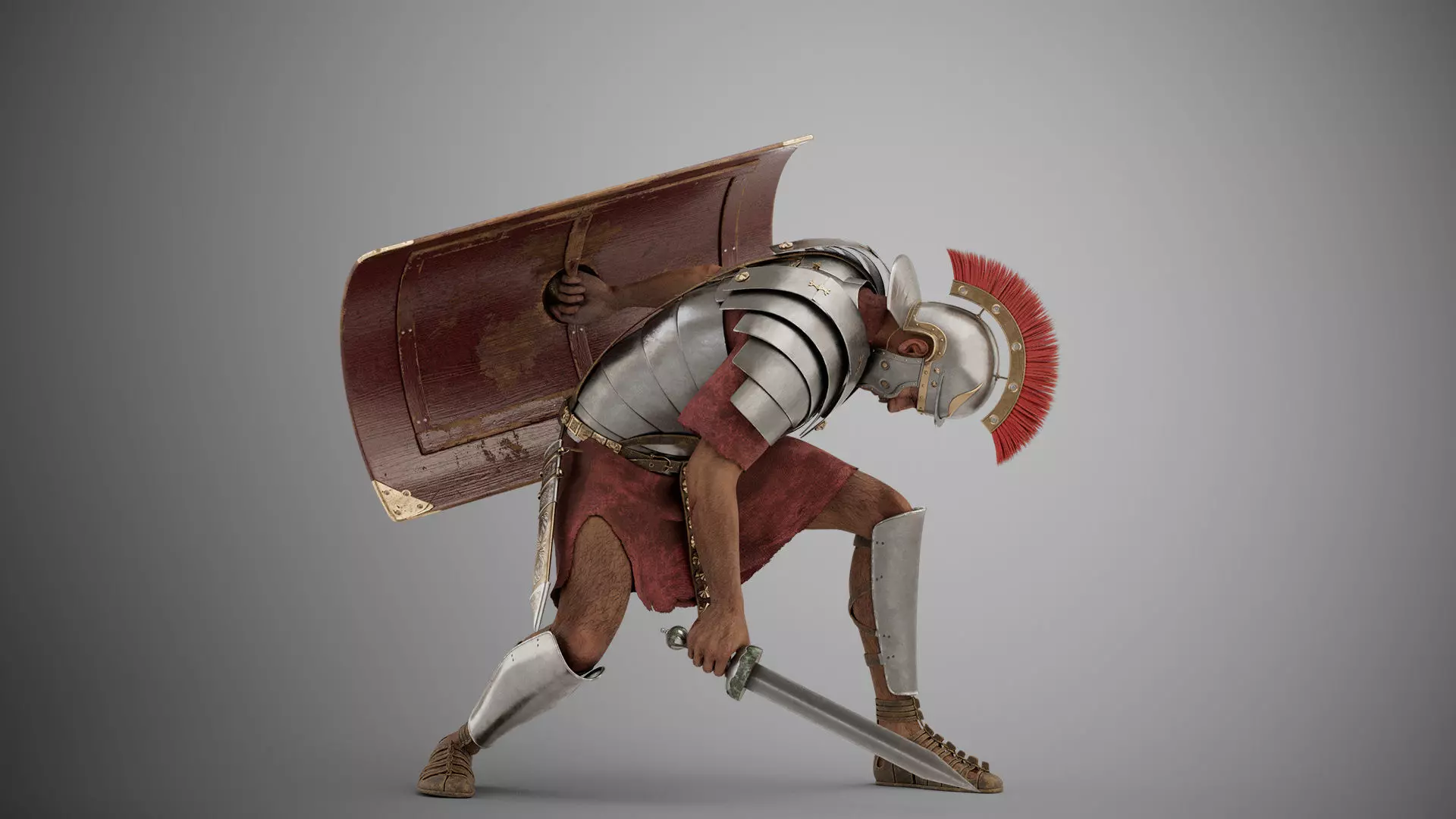Roman legionnaire v01 3D model