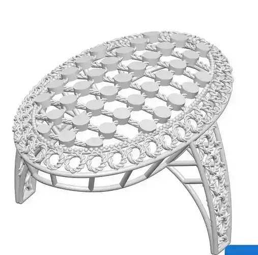 Ring 4 oval shaped table with diamonds