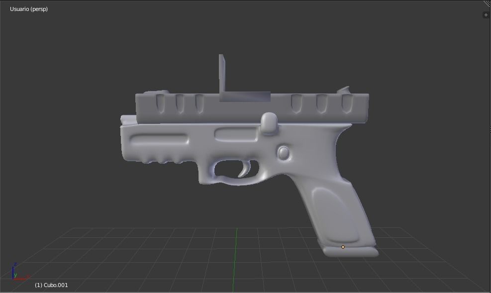 small caliber gun 3D model_3