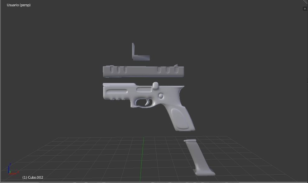small caliber gun 3D model_2