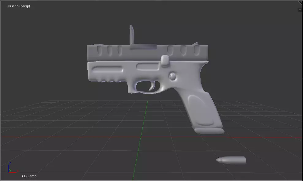small caliber gun 3D model_0