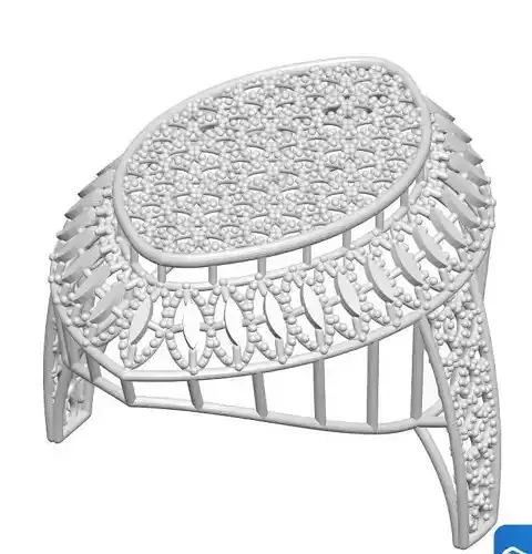 Ring 7 stool with diamonds
