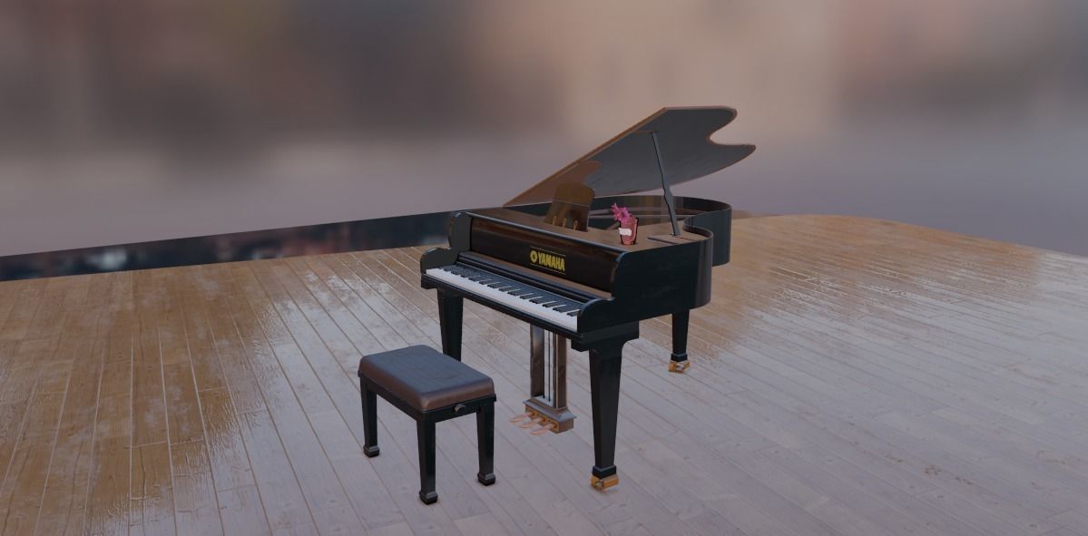 Piano grand - for gta san andreas 3D model_3