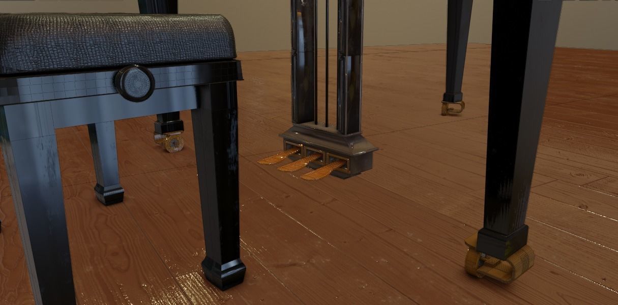 Piano grand - for gta san andreas 3D model_5