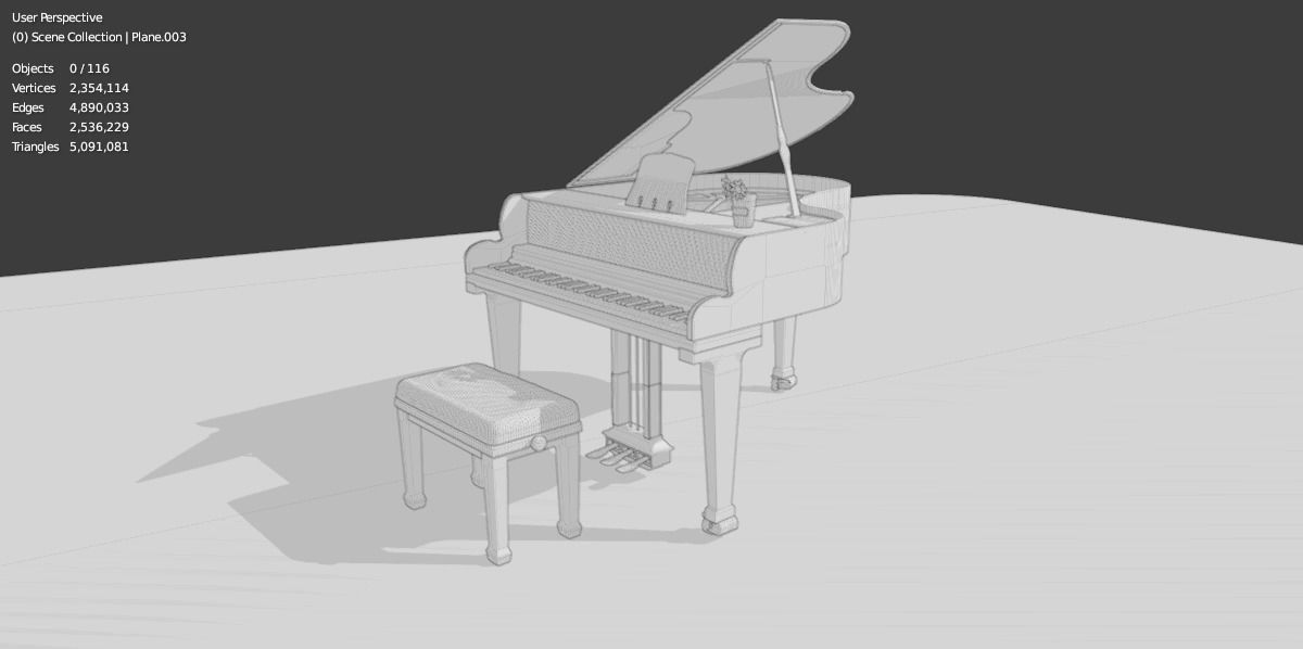 Piano grand - for gta san andreas 3D model_10