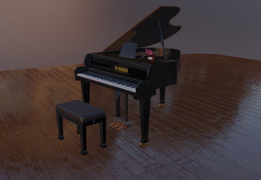 Piano grand - for gta san andreas 3D model_2