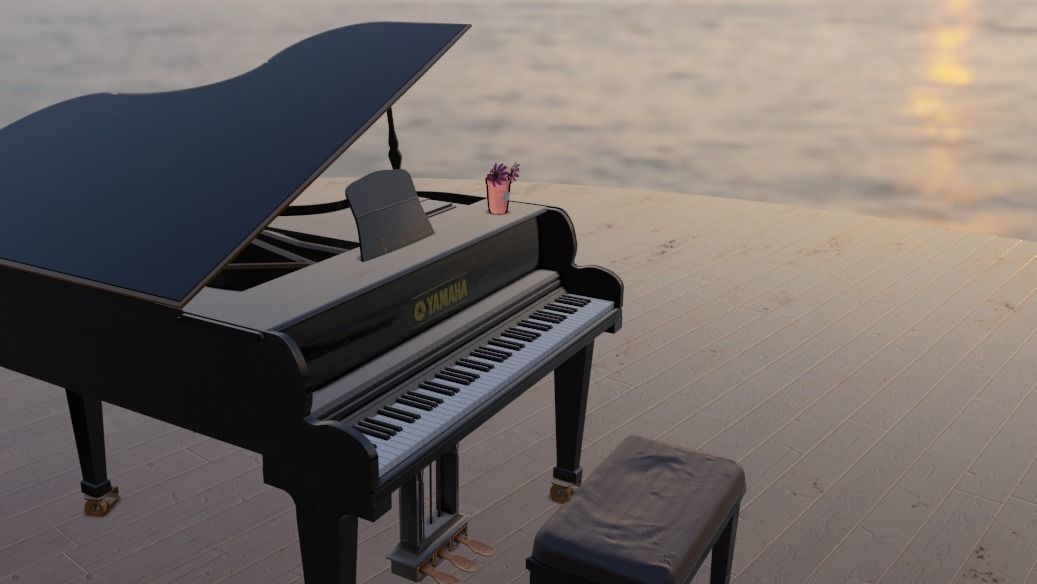 Piano grand - for gta san andreas 3D model_1