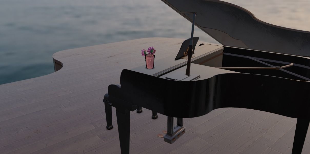 Piano grand - for gta san andreas 3D model_9