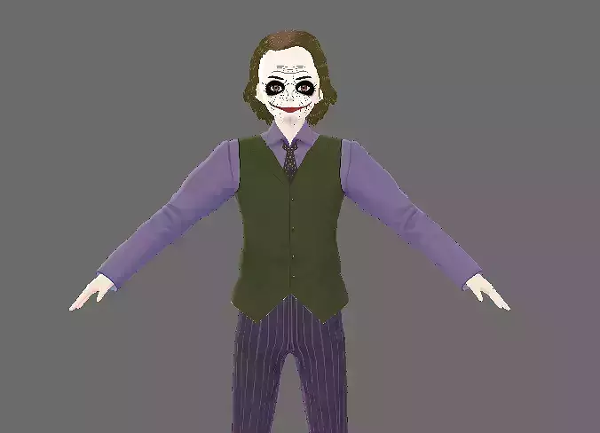 Joker - Low poly 3d Character for VRChat