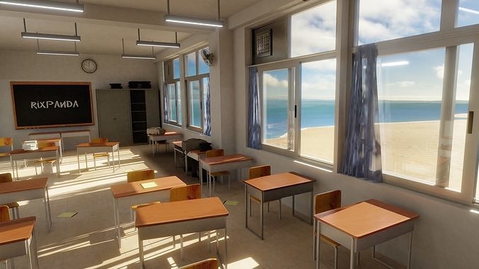 School classroom  3D model