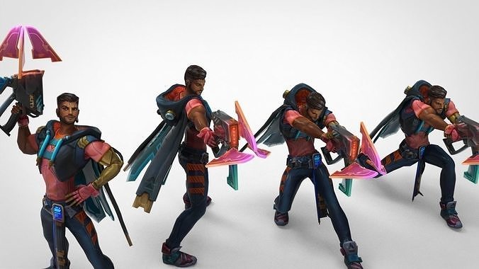 Akshan Cyber Pop - League of Legends 3D print model