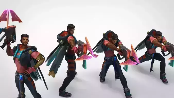 Akshan Cyber Pop - League of Legends 3D print model