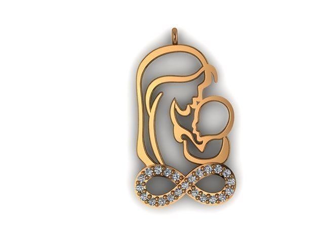 Mother Child Pendant 3D print model