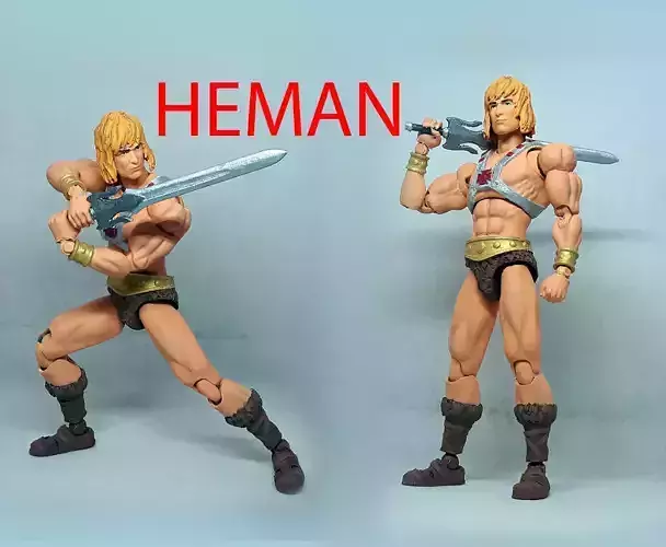 HEMAN articulated action figure 3D print model 3D print model
