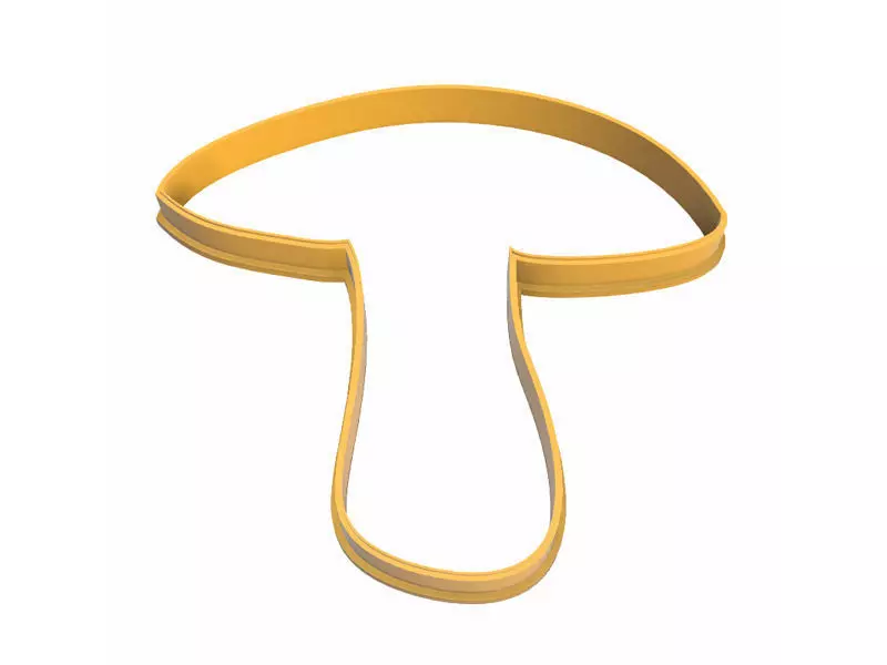 0244 Mushroom 07 cookie cutter 3D print model_0
