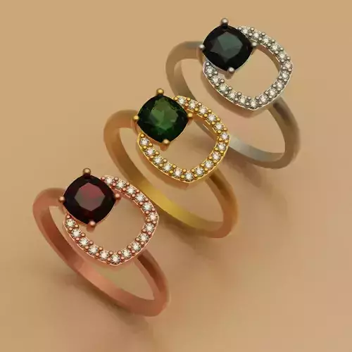 Diamond ring  cushion 3D print model